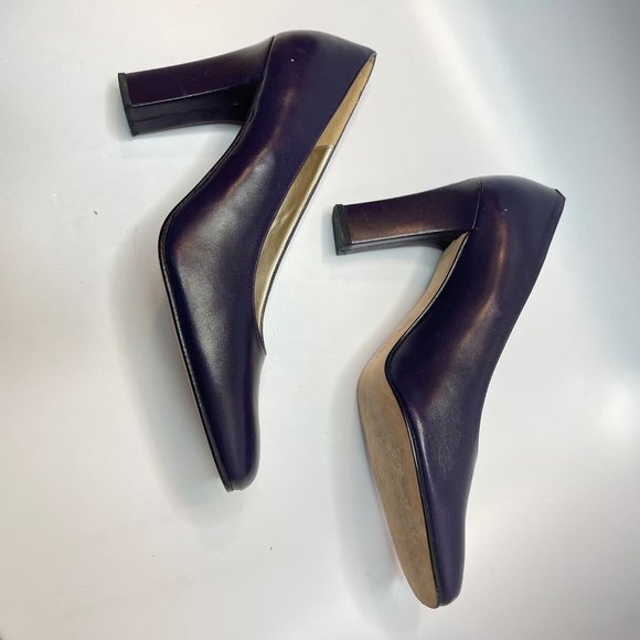 Jones New York Vintage Purple Leather Pumps - Picture 12 of 12